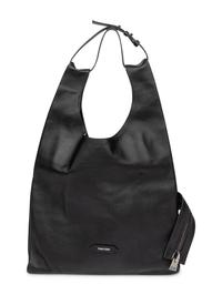 TOM FORD, BLACK LEATHER CONVERTIBLE TOTE
