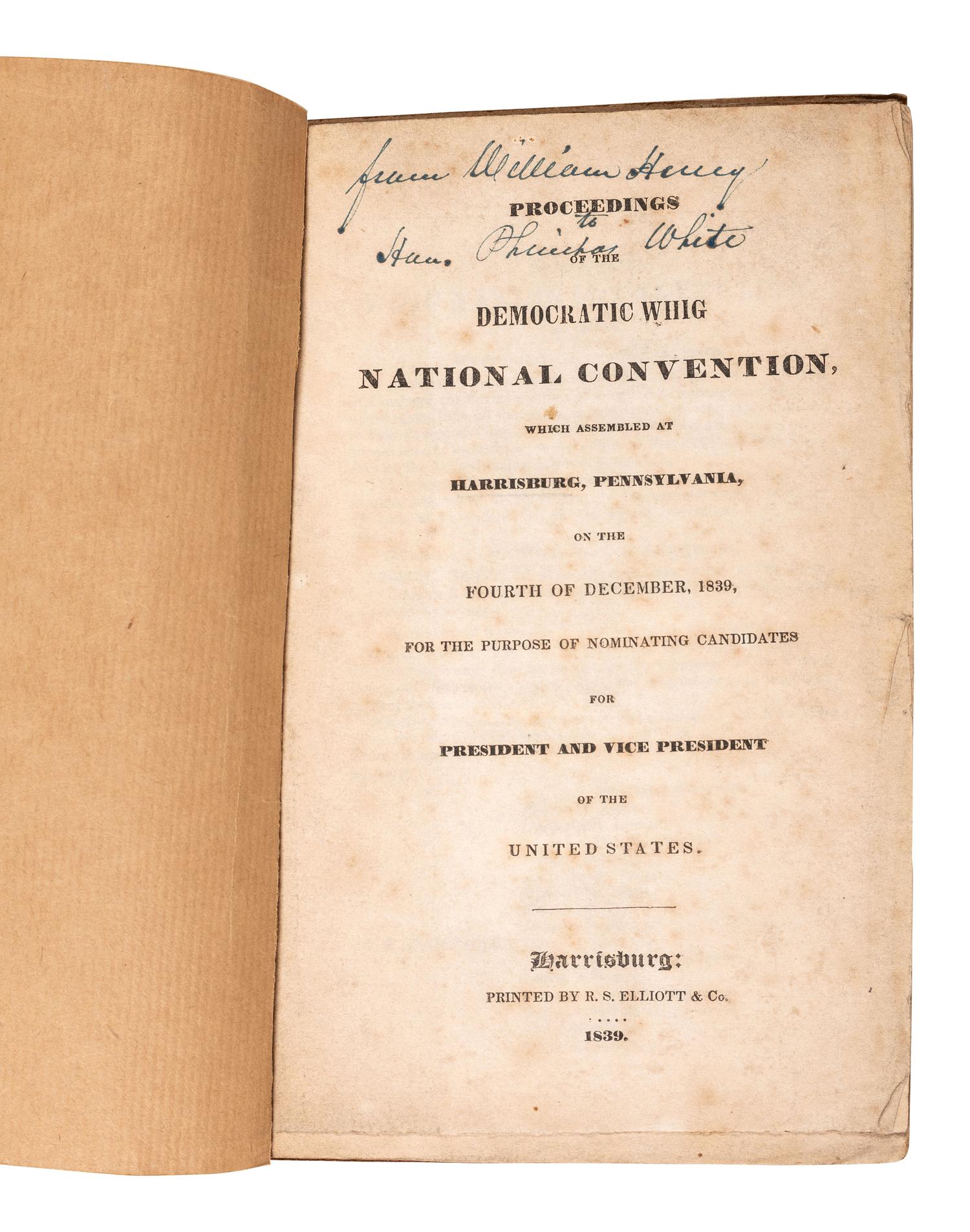 [HARRISON, William Henry (1773-1841)]. A group of pamphlets including campaign biographies