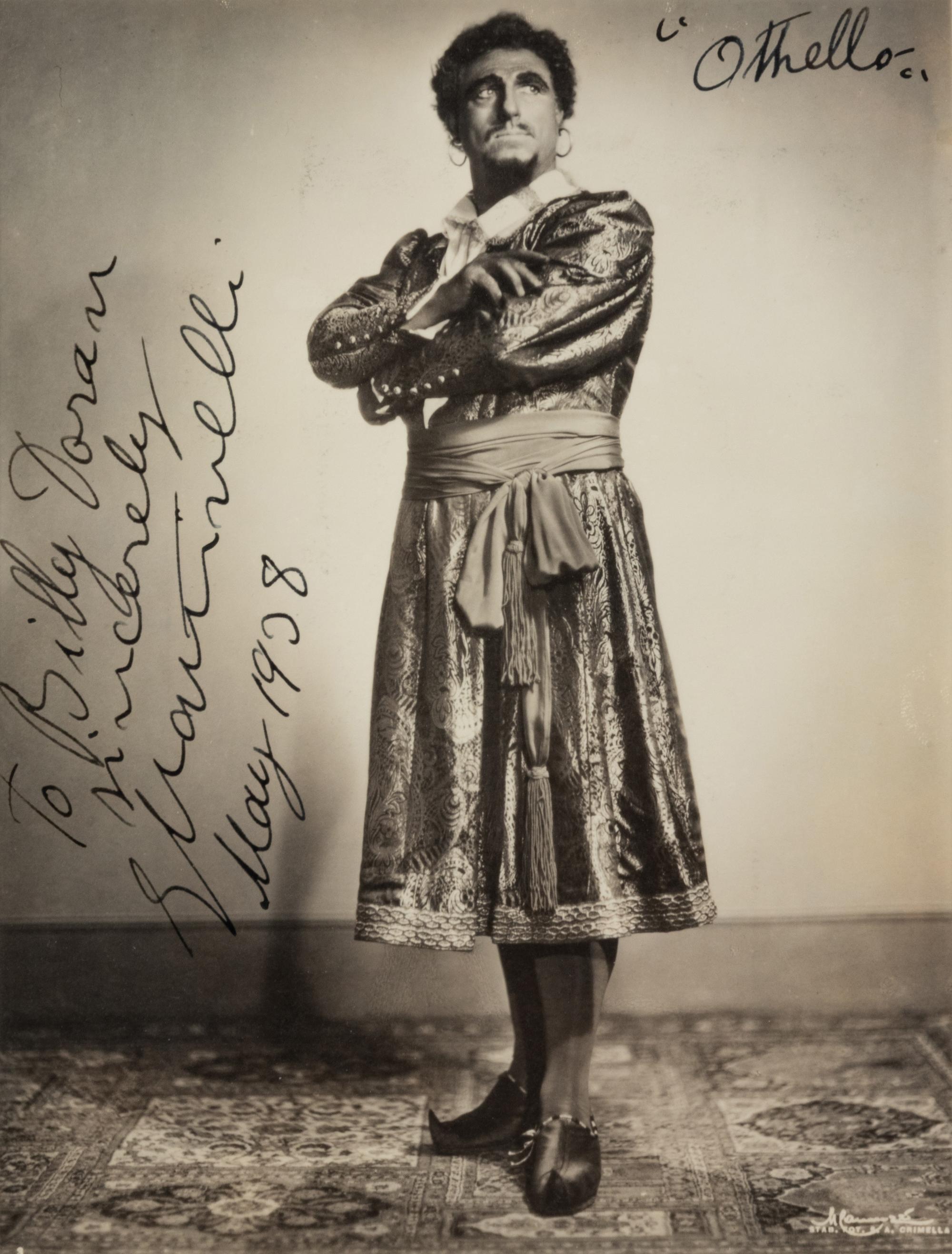 [20TH-CENTURY OPERA SINGERS]. A group of 6 photographs or photographic postcards of opera singers from the 1930s, most signed and inscribed, comprising images of: