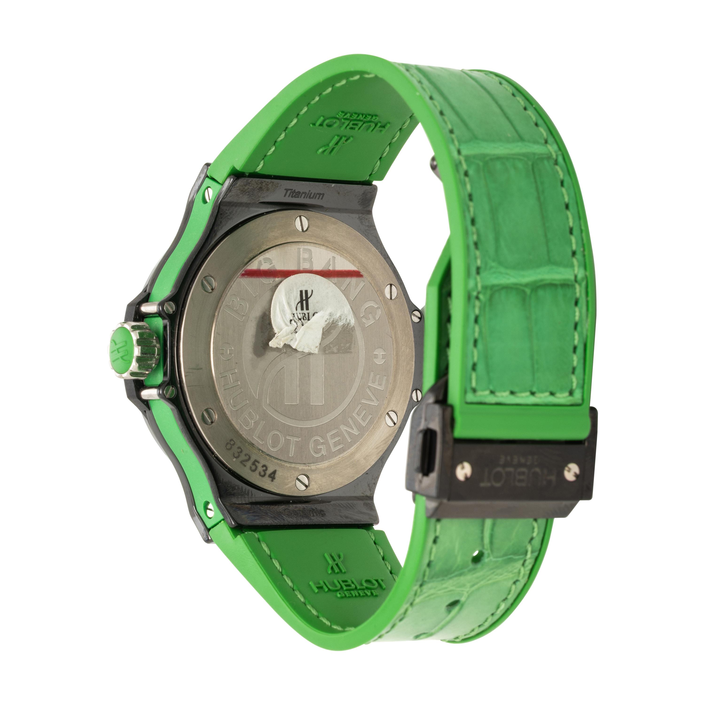 Hublot, Ceramic 'Big Bang' 'Tutti Frutti' Watch with Tsavorite Garnet Bezel