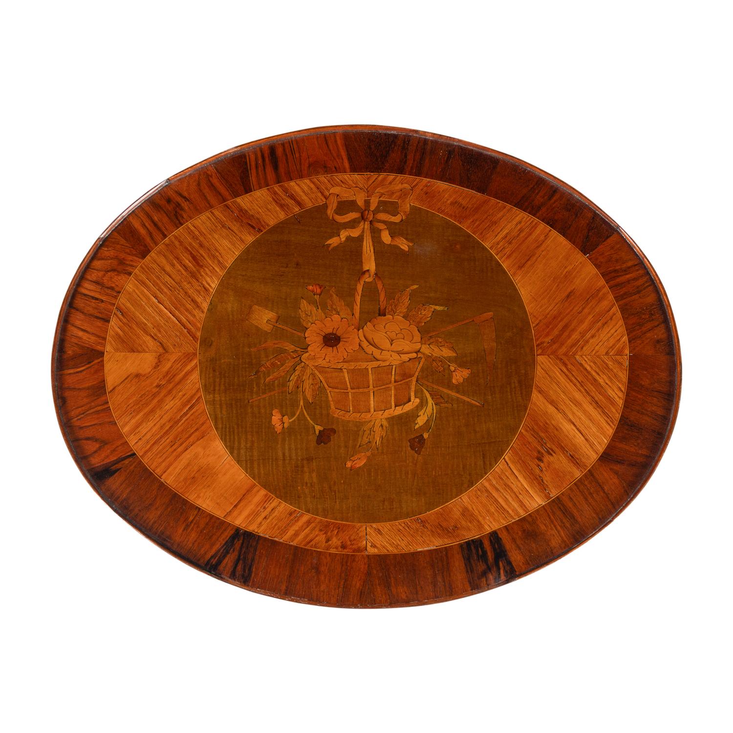 A Louis XVI Style Kingwood and Marquetry Writing Table