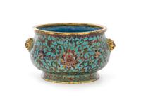 A Small Cloisonne Enamel Incense Burner Diameter 4 inches. — 18TH/19TH CENTURY