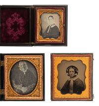 [EARLY PHOTOGRAPHY]. 5 cased images of older women, including a postmortem portrait.