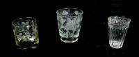 Three Continental Etched Glass Articles Diameter of bowl 9 inches. — 19TH CENTURY