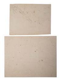 [CIVIL WAR]. A group of 2 photographs, incl. soldiers at camp at Raccoon Mountain, Bridgeport, TN.