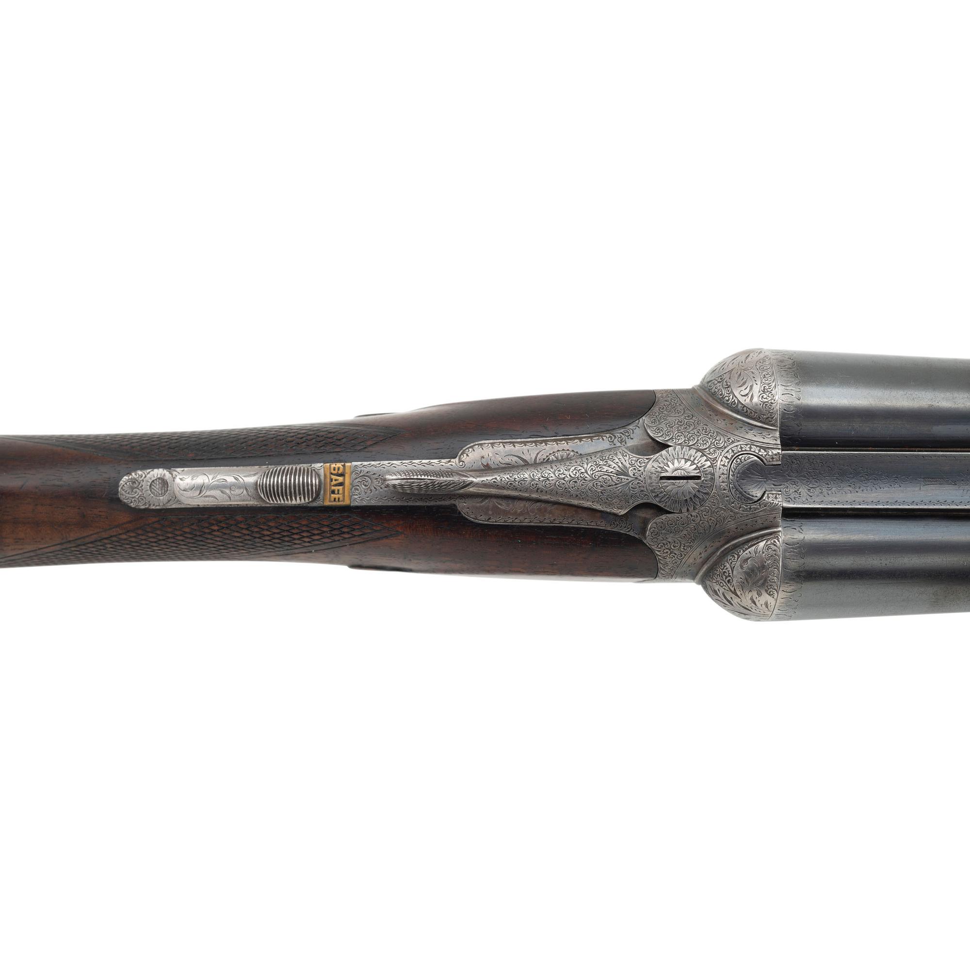 **Finely Engraved Mortimer & Son Side by Side 12 Bore Shotgun with Anson & Deeley Boxlock