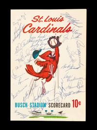 A 1963 Pittsburgh Pirates Team Signed Autograph St. Louis Cardinals Game Program Scorecard Featuring Roberto Clemente (Beckett Authentication Services)