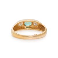 CRAIG DRAKE, YELLOW GOLD, EMERALD AND DIAMOND RING