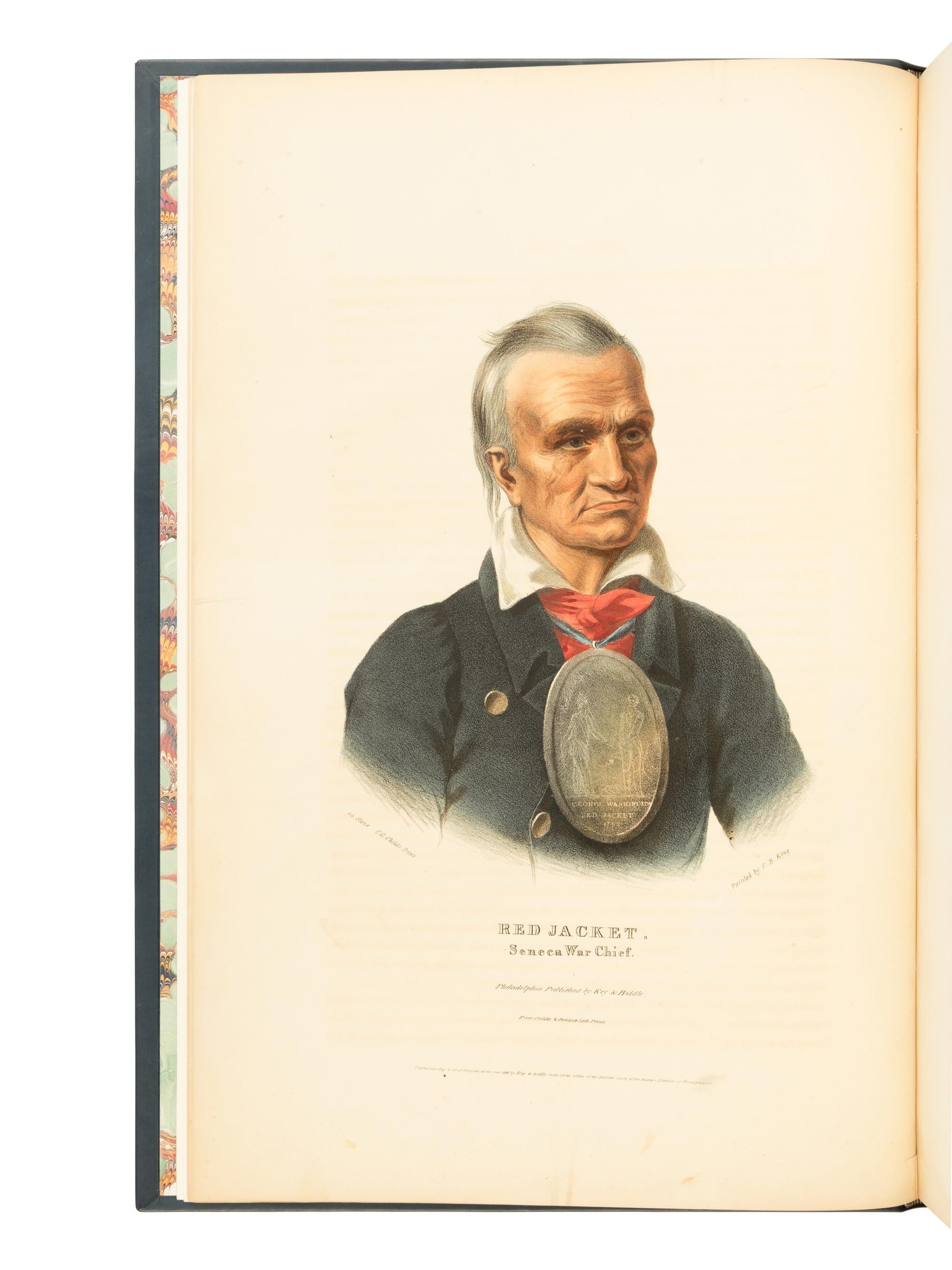 [AMERICANA]. McKENNEY, Thomas L. (1785-1859) and James HALL (1793-1868). History of the Indian Tribes of North America . Philadelphia: [Edward C. Biddle, 1836]; Frederick W. Greenough, 1838; Daniel Rice and James G. Clark, 1844.