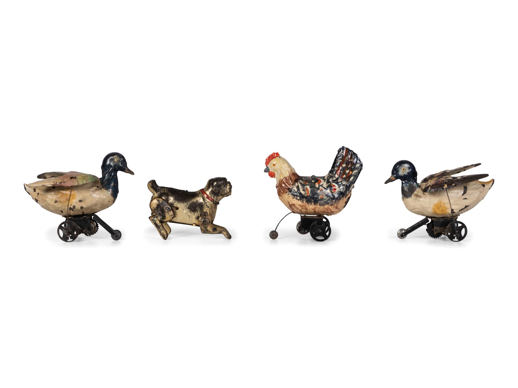 Four German Tin Windup Toys