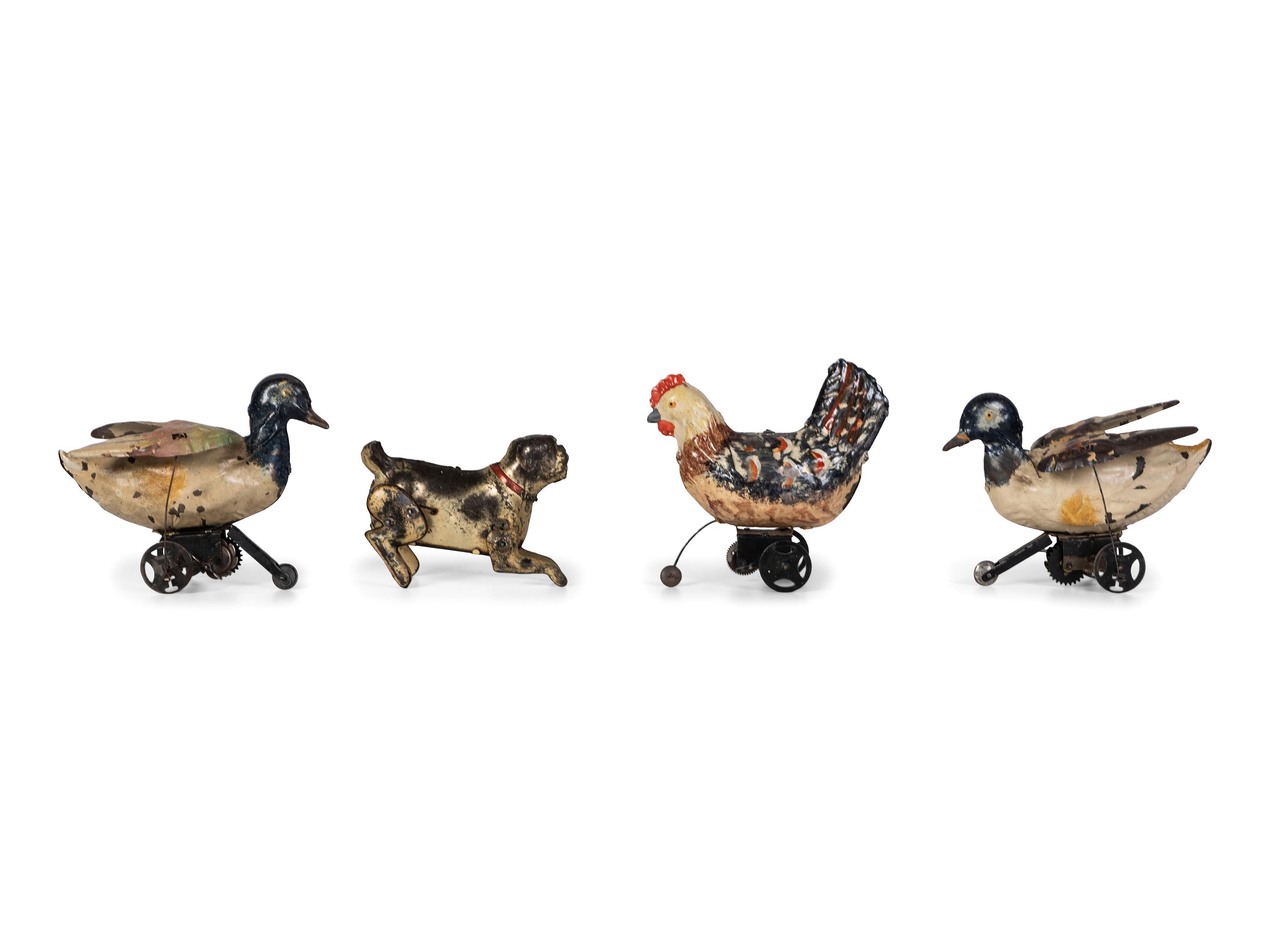 Four German Tin Windup Toys