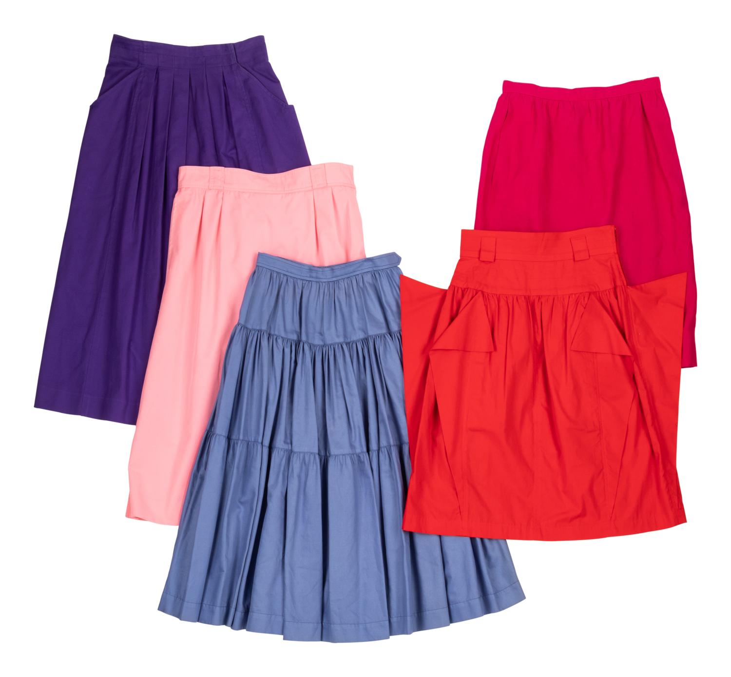 Five Vintage Designer Skirts, 1970-80s