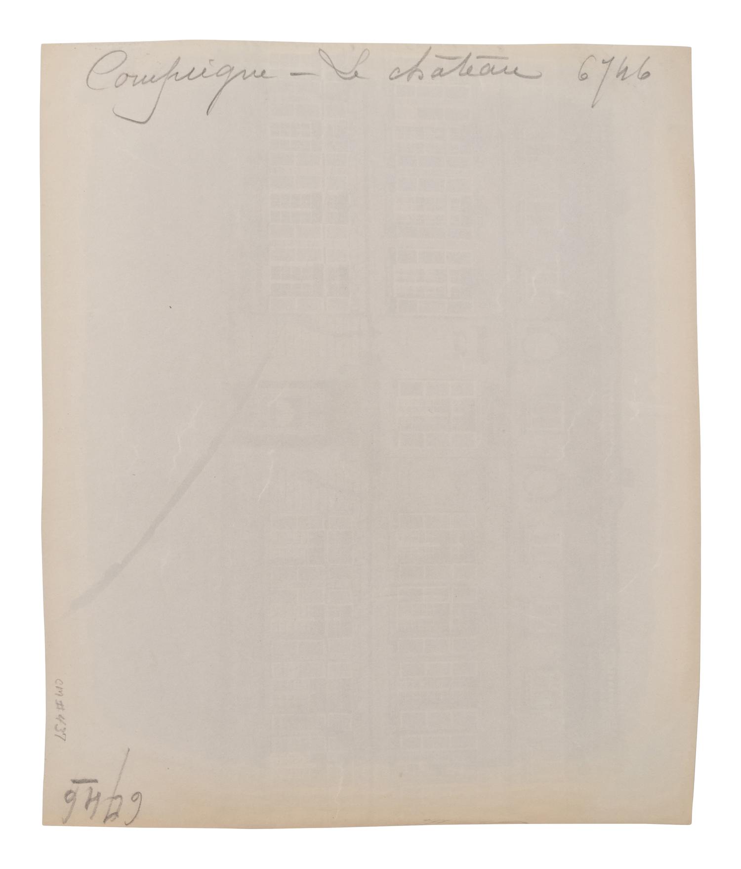 A group of three photographs (Compiègne–le Château , 1910; Château d'Écouen [6771] , 1911; Château d'Écouen [6772] , 1911)