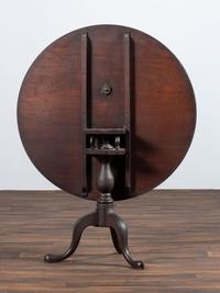 A Chippendale Turned Walnut Tilt-Tip Tea Table
