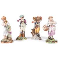 Four Royal Copenhagen Porcelain Figures Allegorical of Seasons