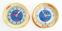 Two Brass Mounted Ships' Clocks Diameter 7 1/4 inches.