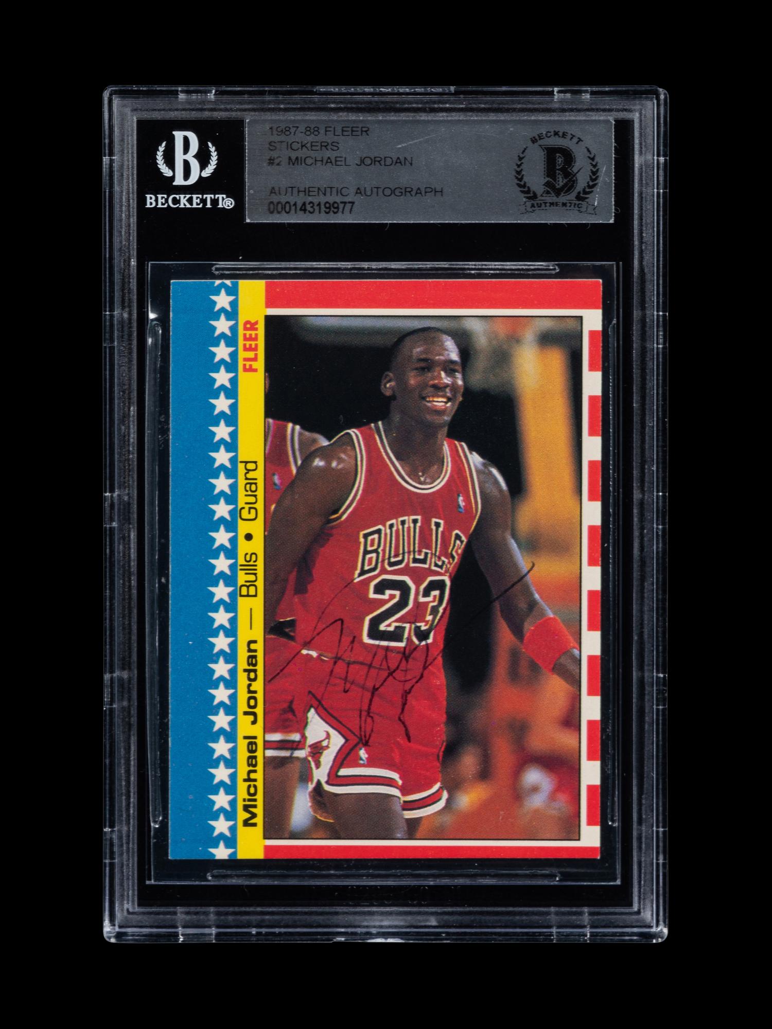 A Michael Jordan Signed Autograph 1987 Fleer Basketball Card No. 59 With Period Signature (Beckett Authentication Services BAS Certified)