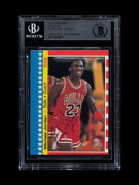 A Michael Jordan Signed Autograph 1987 Fleer Basketball Card No. 59 With Period Signature (Beckett Authentication Services BAS Certified)