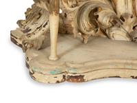 An Italian Cream and Green-Painted and Parcel Gilt Console Table
