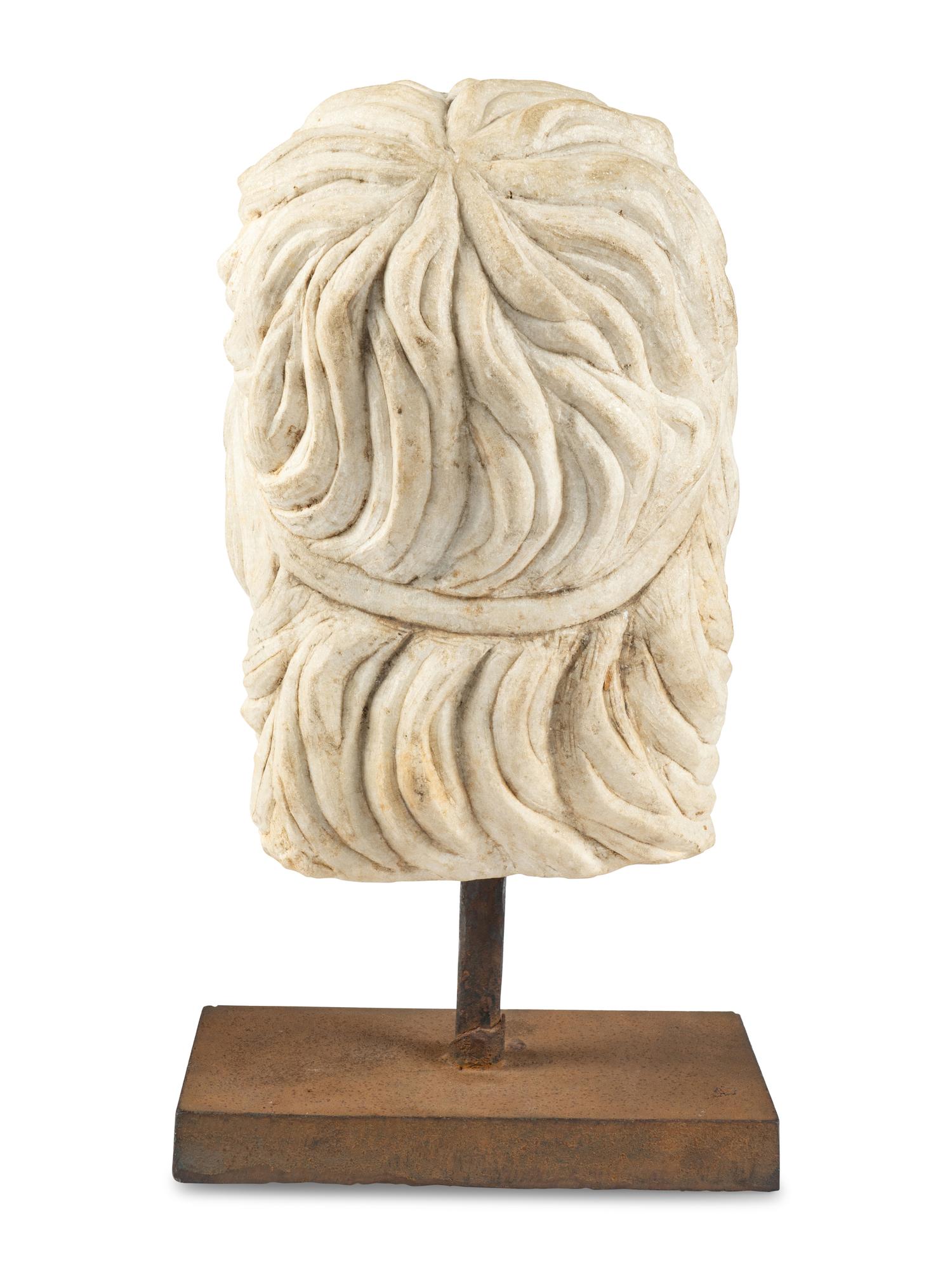 A Continental Marble Portrait Head