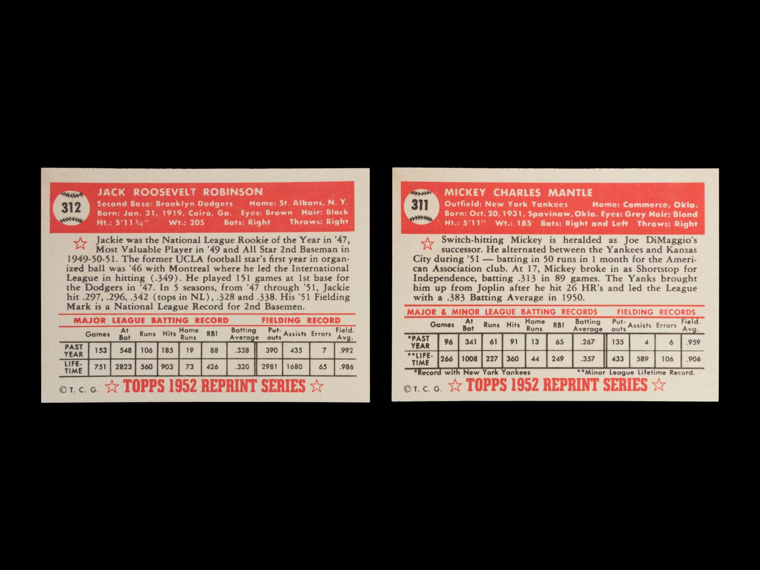 A 1983 Reprint Set of 1952 Topps Baseball Cards (402/402)