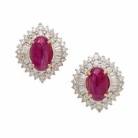 Ruby and Diamond Earrings