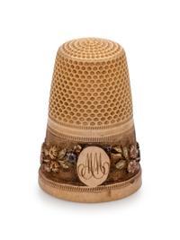 A French Vari-Colored Gold Thimble