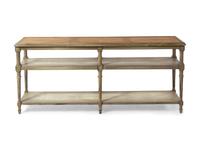 A Louis XVI Style Caned and Painted Console Table