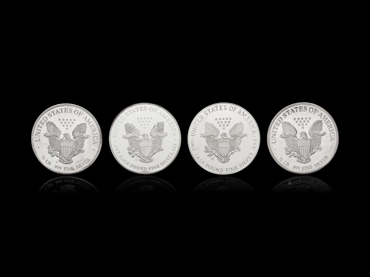 [PRIVATE ISSUE] Four 1/2-Pound Silver Rounds