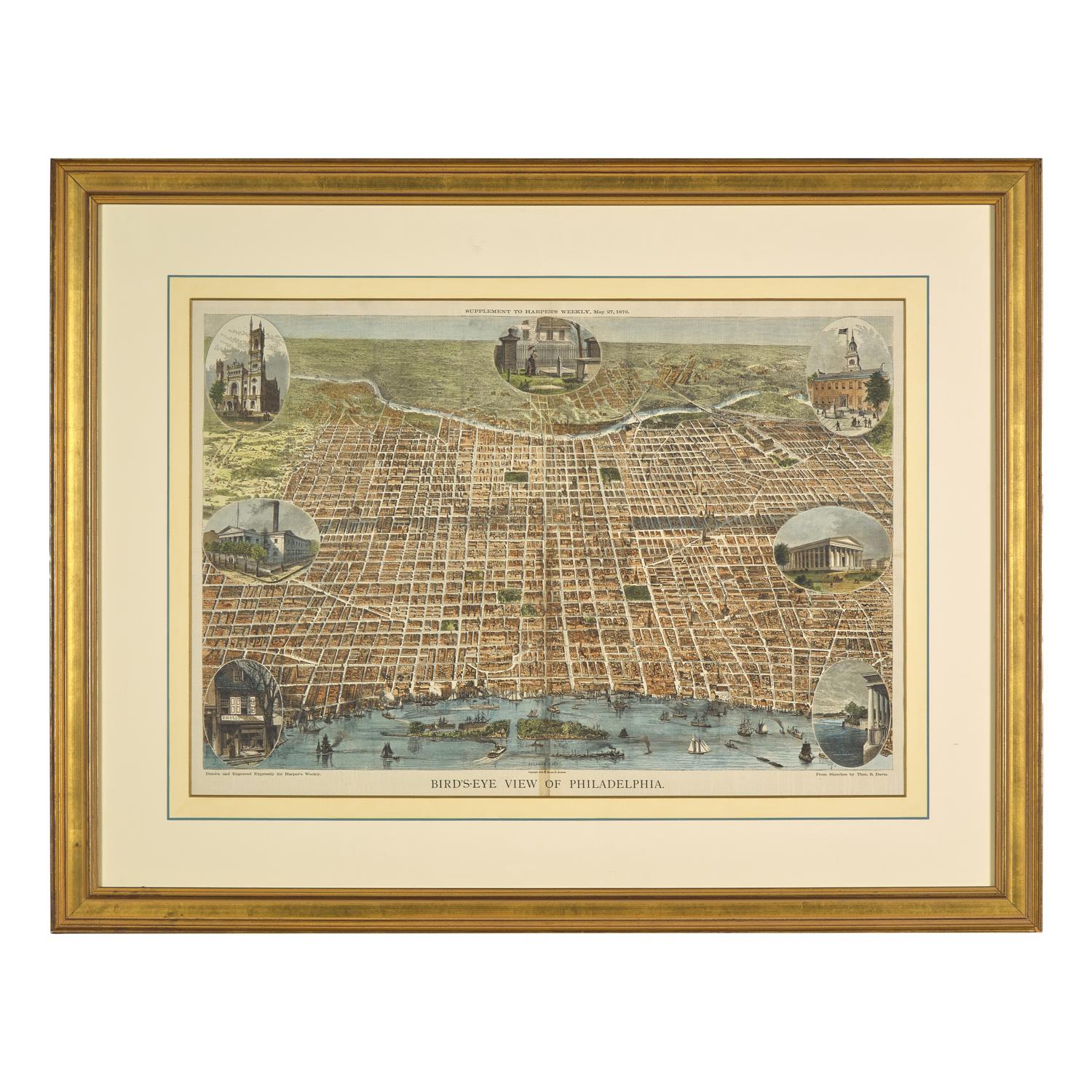 [Philadelphia] Bird's-Eye View of Philadelphia