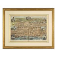 [Philadelphia] Bird's-Eye View of Philadelphia