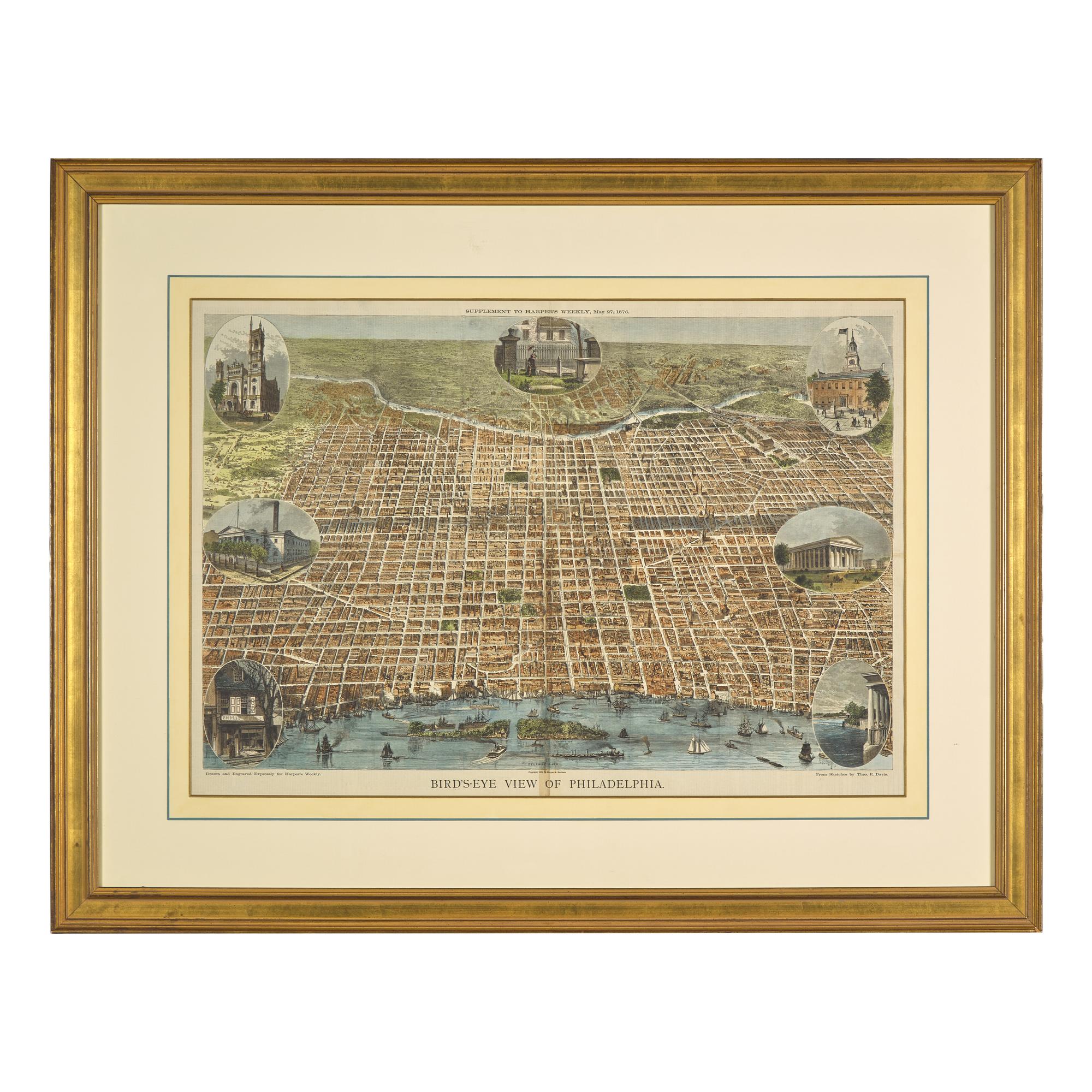 [Philadelphia] Bird's-Eye View of Philadelphia