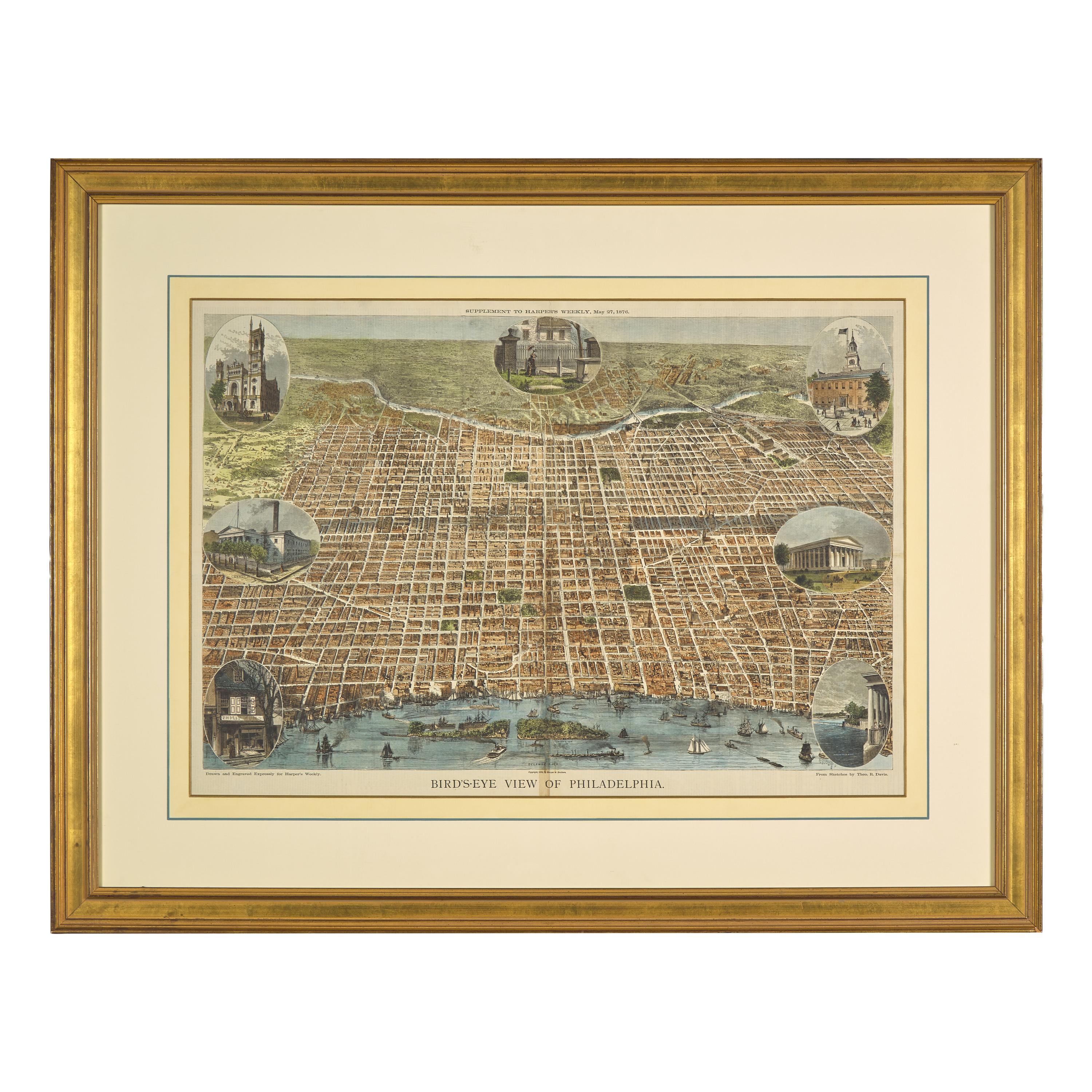 [Philadelphia] Bird's-Eye View of Philadelphia