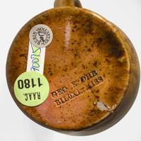 George Ohr (American, 1857-1918) Pitcher in Speckled Brown and Pale Olive Glaze, Biloxi, Mississippi, USA, circa 1895-1896
