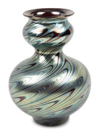 An Iridescent Glass Vase