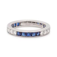 TIFFANY & CO., DIAMOND AND SAPPHIRE ETERNITY BAND