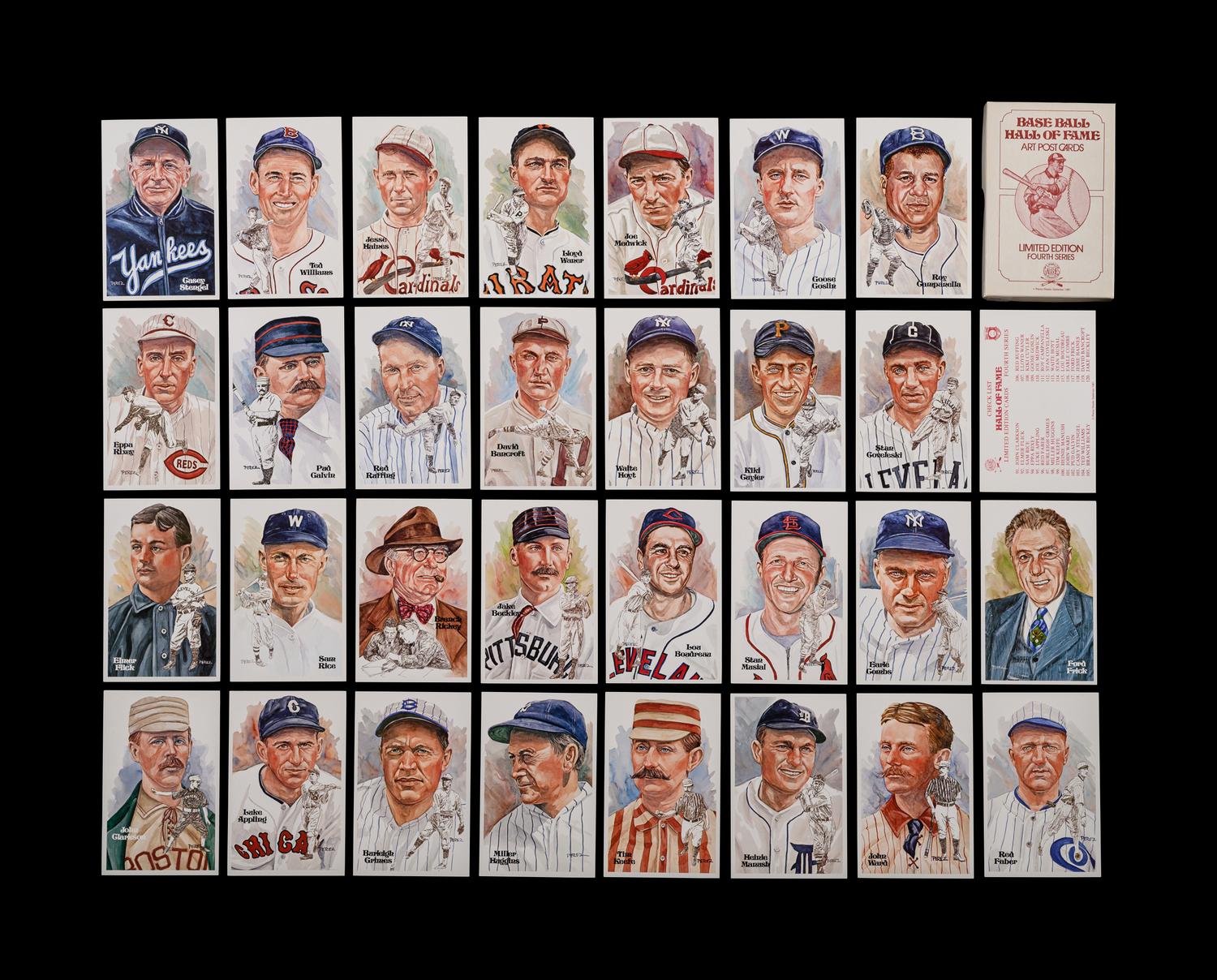 A Complete Run of 1980-2002 Series One Through Fifteen Perez-Steele Baseball Hall of Fame Post Cards