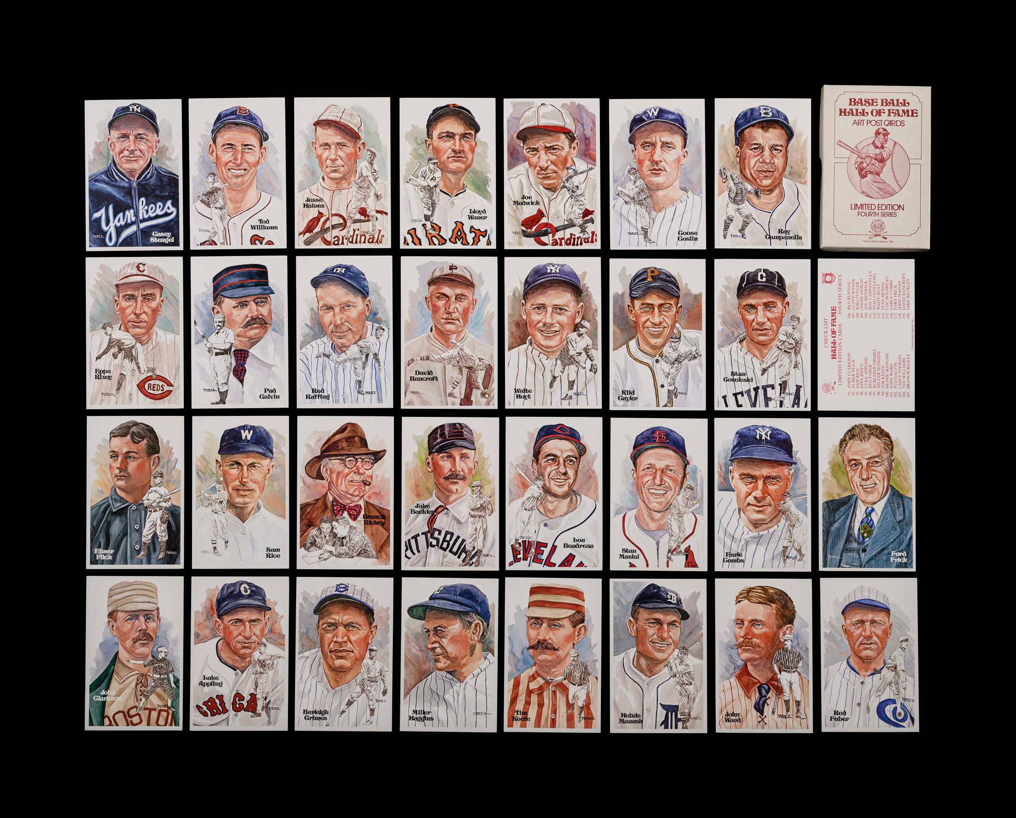 A Complete Run of 1980-2002 Series One Through Fifteen Perez-Steele Baseball Hall of Fame Post Cards