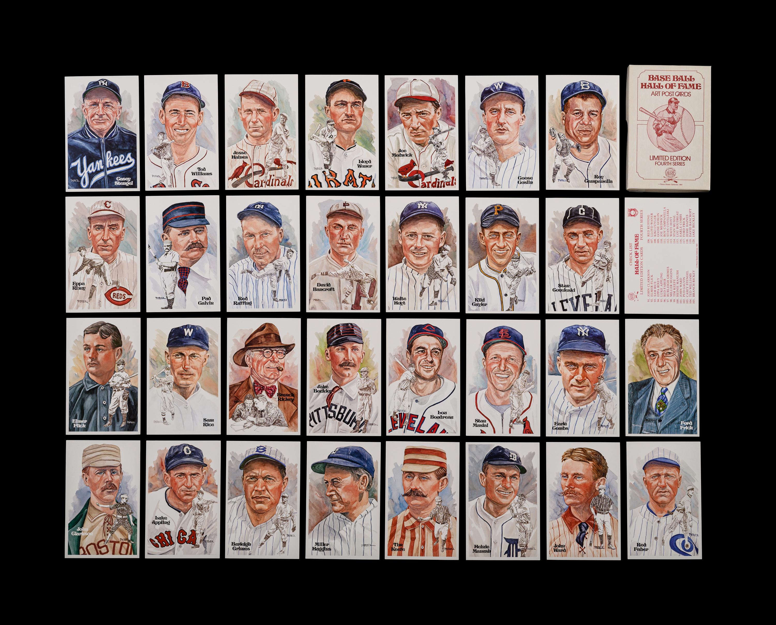 A Complete Run of 1980-2002 Series One Through Fifteen Perez-Steele Baseball Hall of Fame Post Cards
