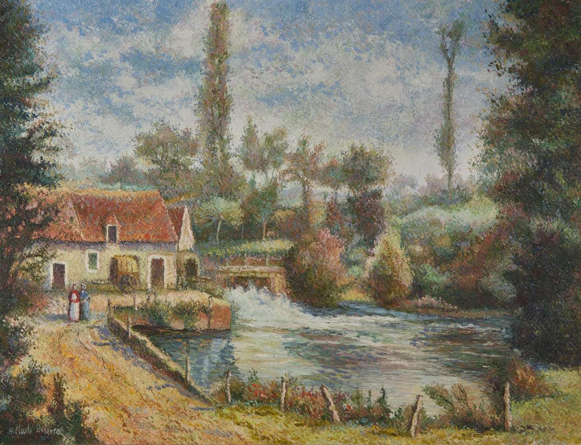 Hugues Claude Pissarro (French, b. 1935) - Le Dernier Moulin du Val de Vère
