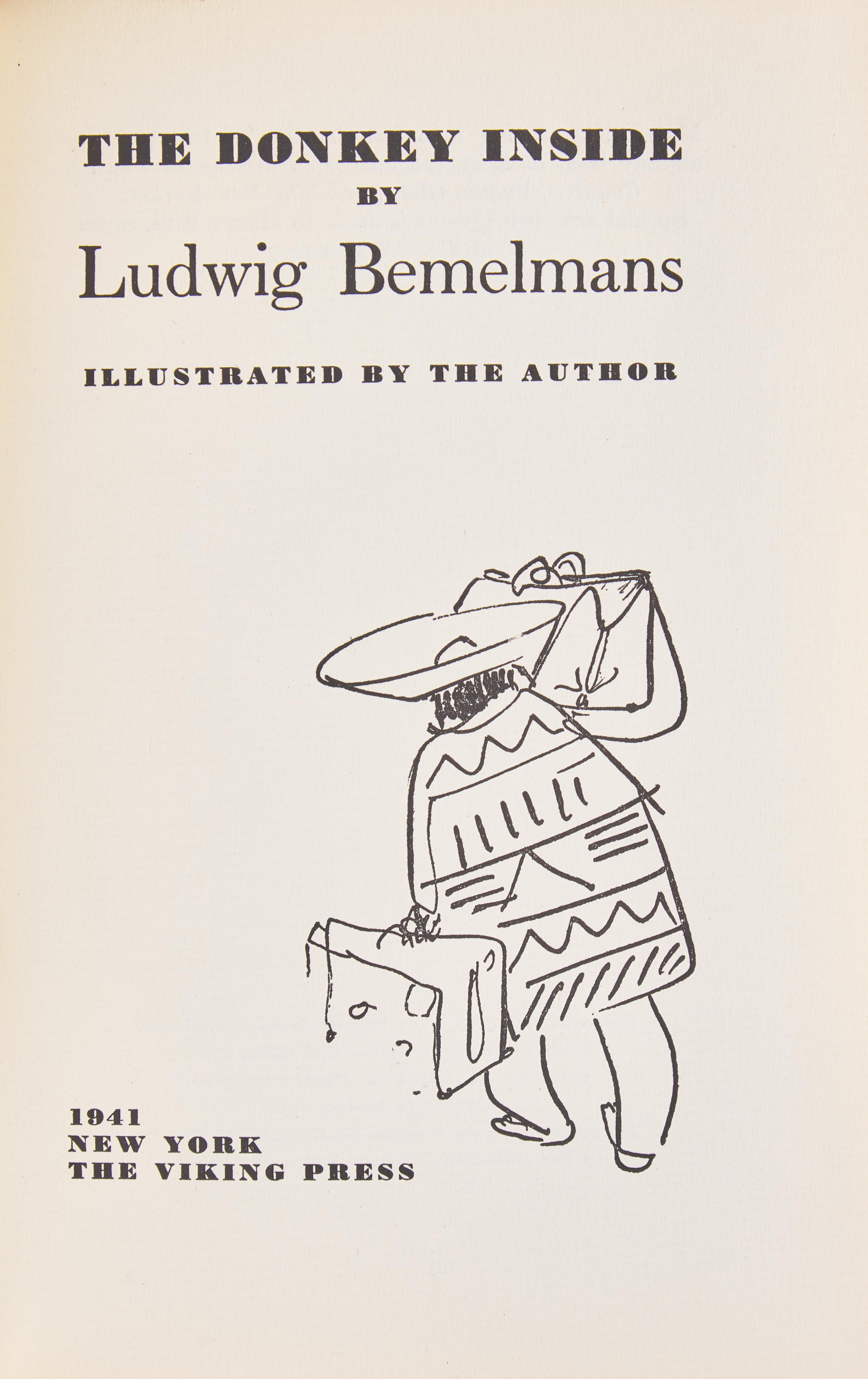 [Children's & Illustrated] Bemelmans, Ludwig. The Donkey Inside