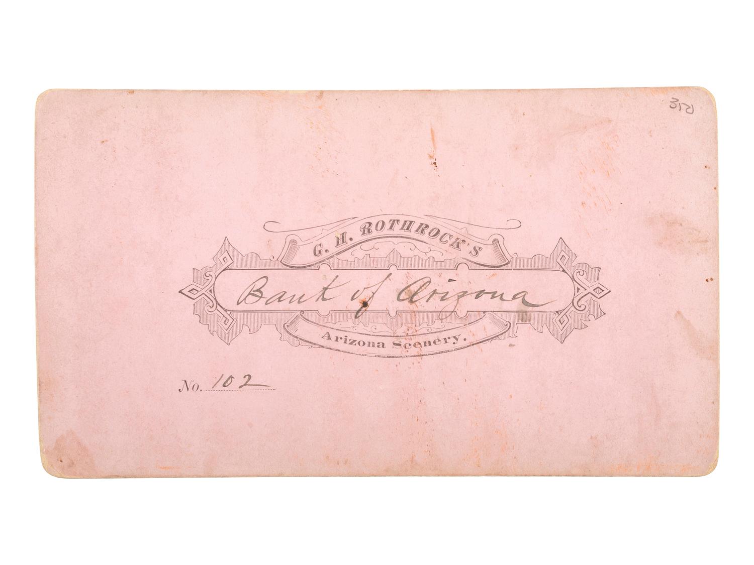 [WESTERN AMERICANA]. ROTHROCK, G.H., photographer. Stereoview of the Bank of Arizona, Bowen, Knowles & Co., and the Capitol. Prescott, Arizona Territory.