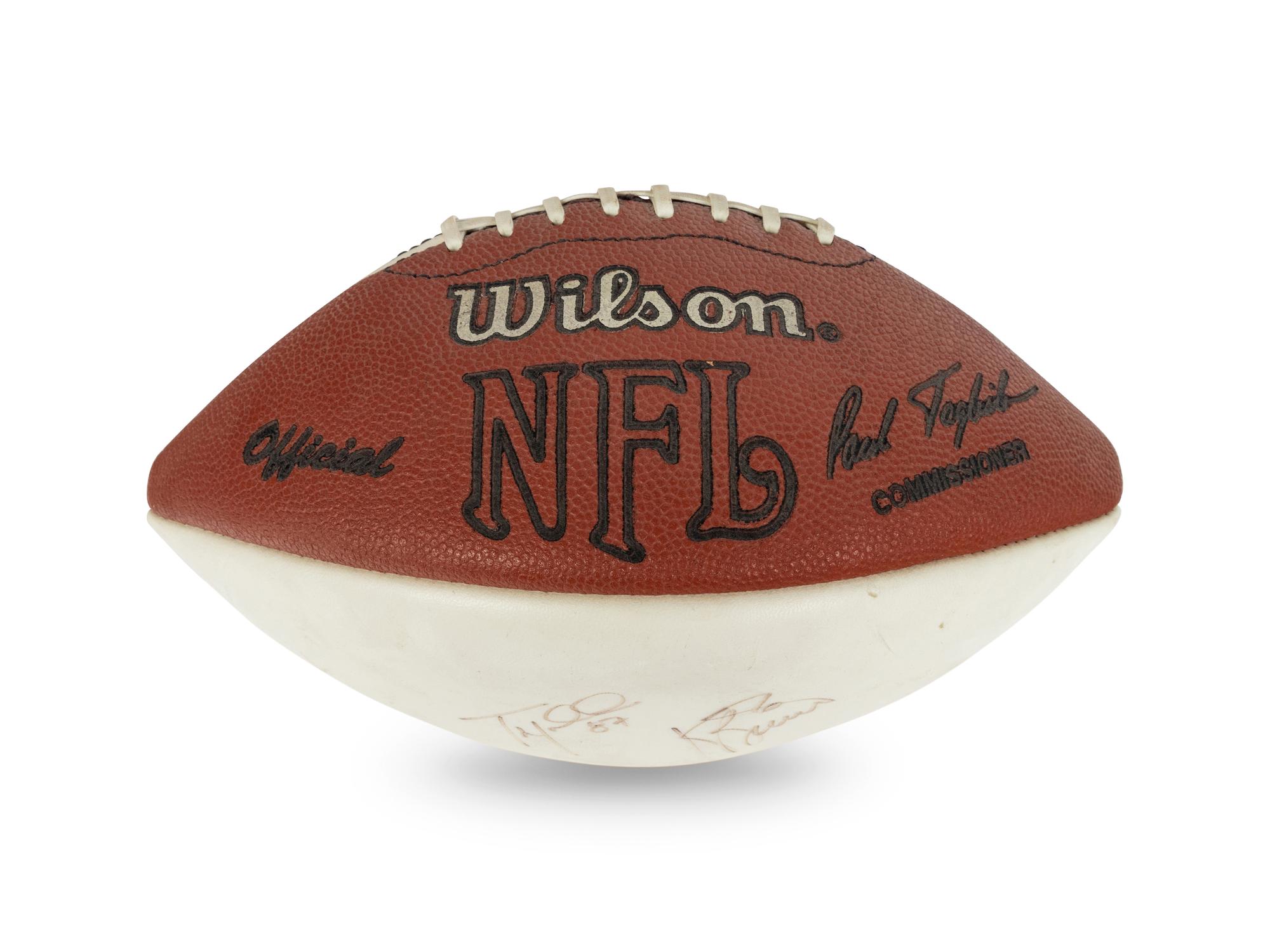 A Chicago Bears Multi Signed Autograph Football Including Walter Payton and Gale Sayers (Beckett Authentication Services BAS Certified),
