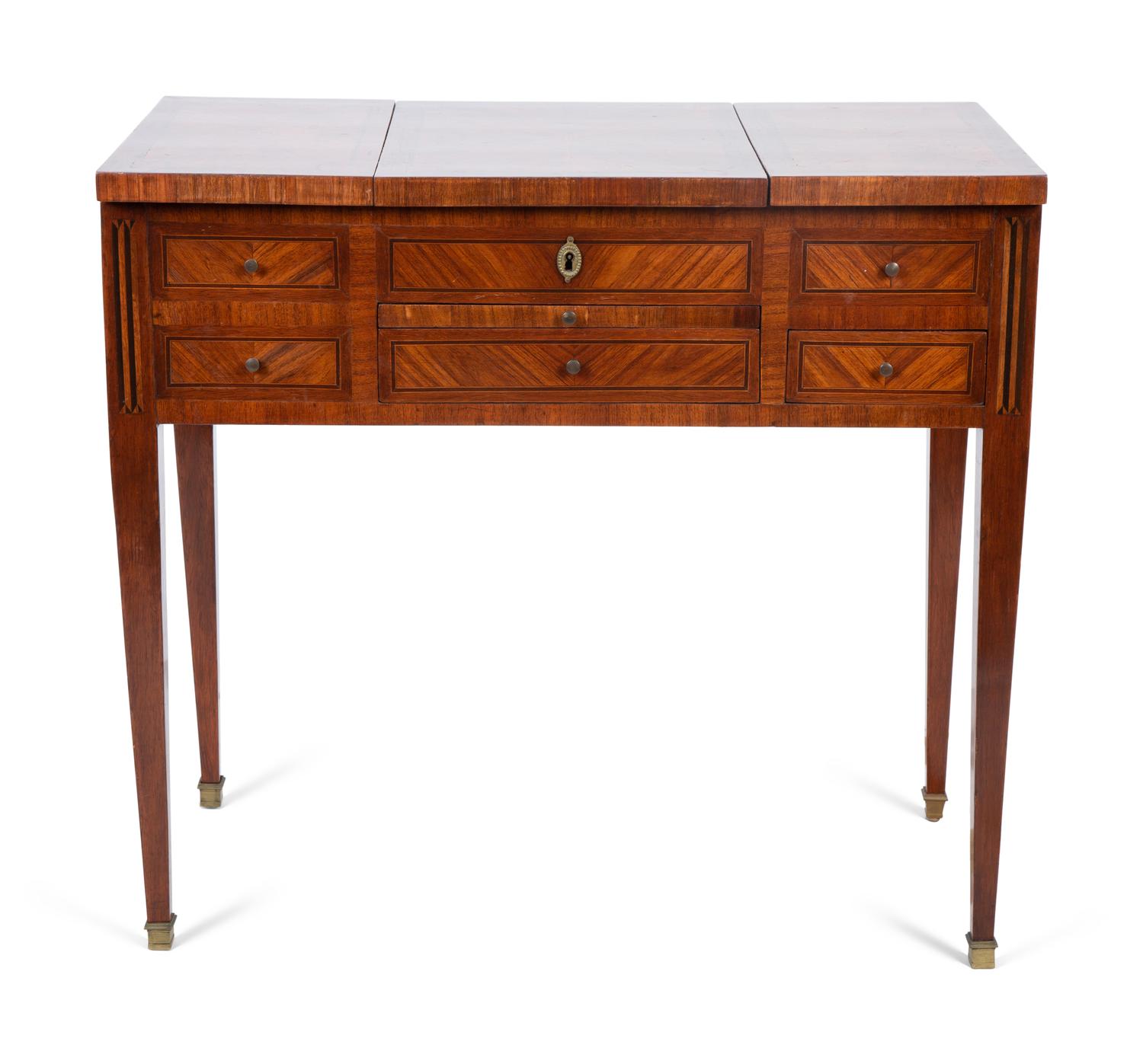 A Louis XVI Style Parquetry Lady's Dressing Table