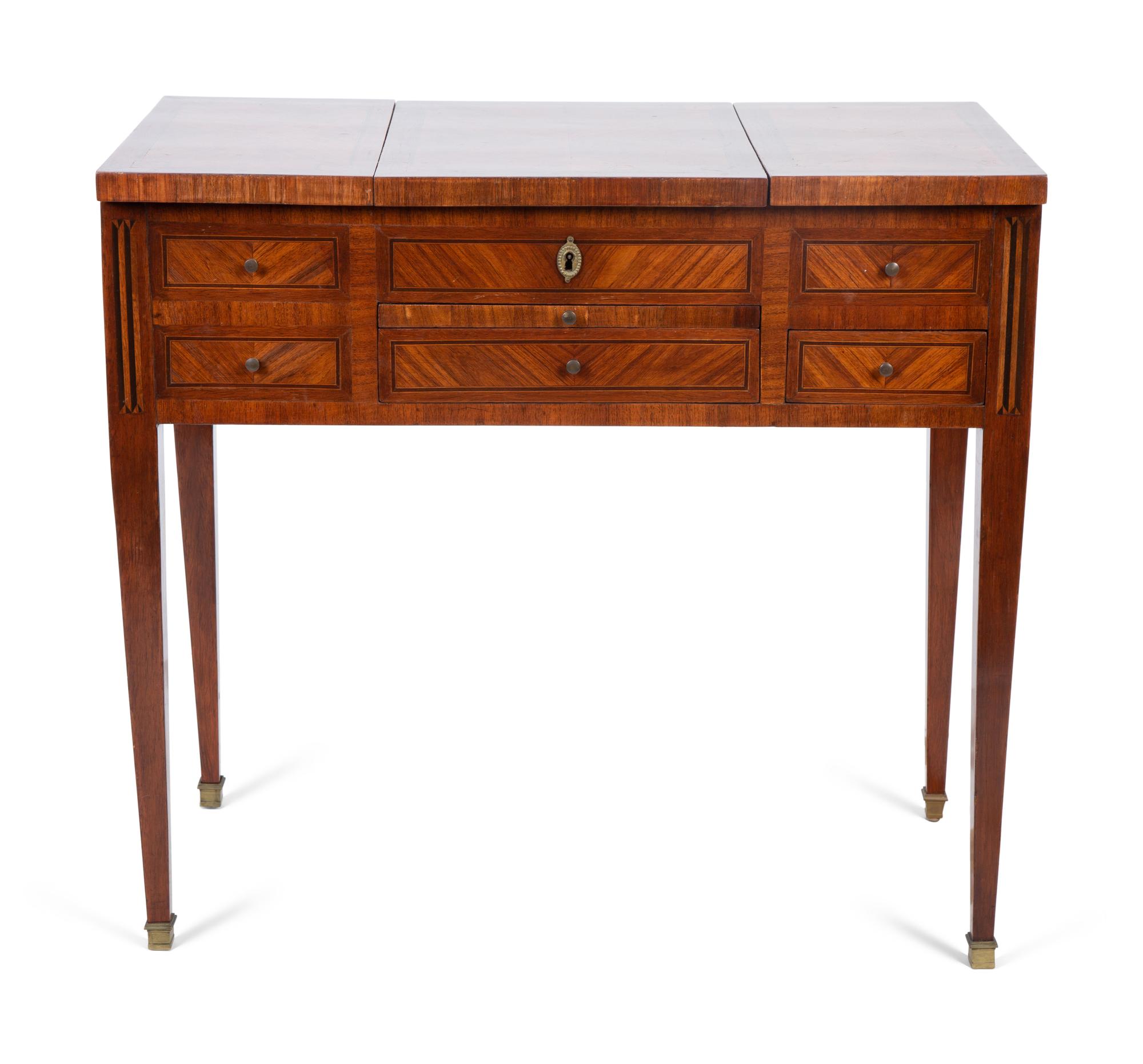 A Louis XVI Style Parquetry Lady's Dressing Table