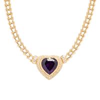 YELLOW GOLD, AMETHYST AND DIAMOND SUITE