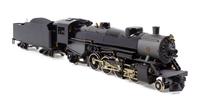 An Aster Hobby Limited Edition Polychrome 1-Gauge Baldwin Locomotive Works 2-8-2 Locomotive and Tender