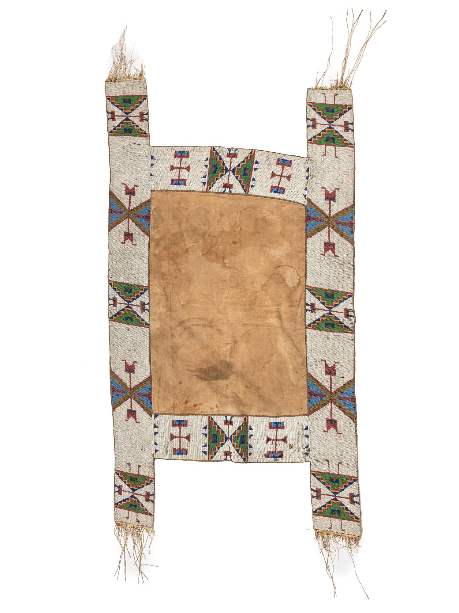 Sioux Beaded Hide Saddle Blanket