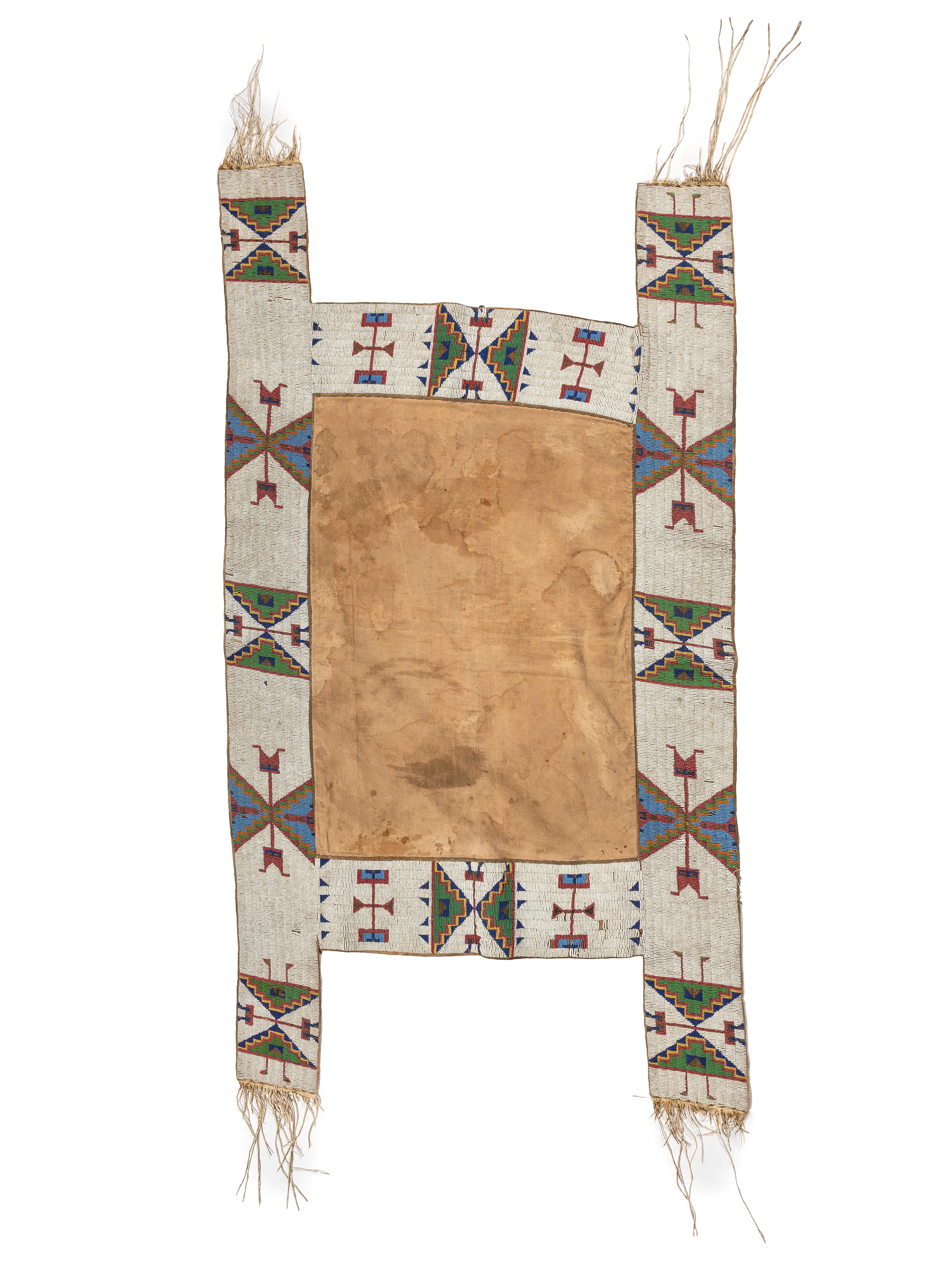 Sioux Beaded Hide Saddle Blanket