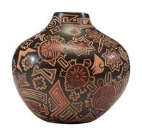 Polychrome Pottery Vase, Collabrative Work